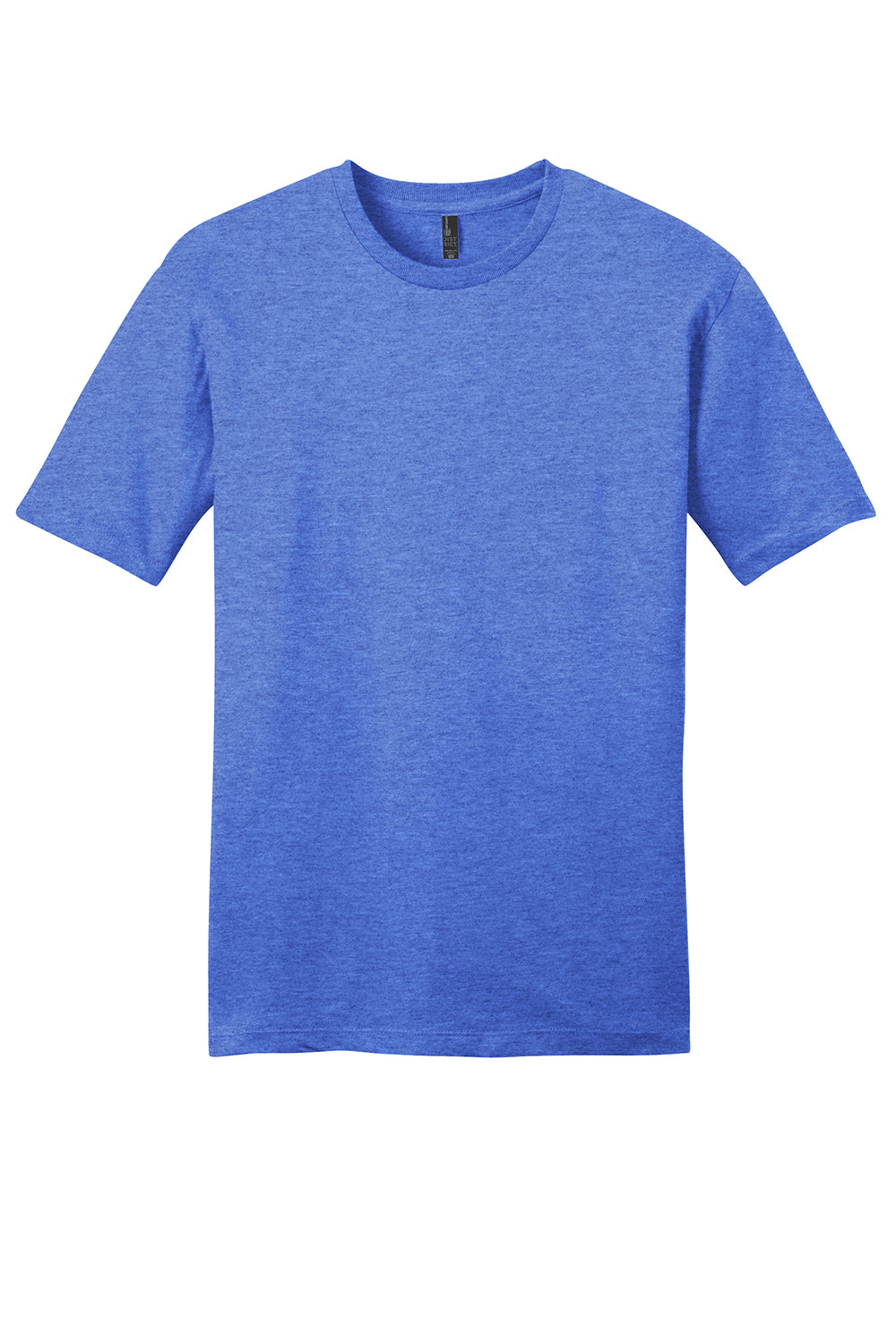 District DT6000 Mens Very Important Short Sleeve Crewneck T-Shirt Royal Blue Frost Flat Front