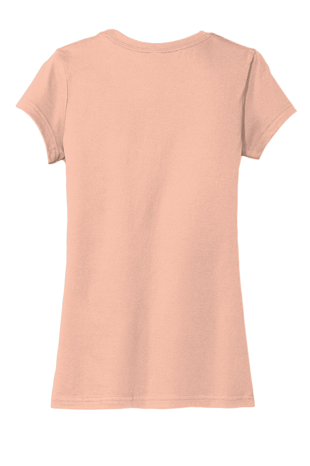 District DT6001 Womens Very Important Short Sleeve Crewneck T-Shirt Dusty Peach Flat Back
