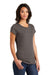 District DT6001 Womens Very Important Short Sleeve Crewneck T-Shirt Heather Brown Model 3q