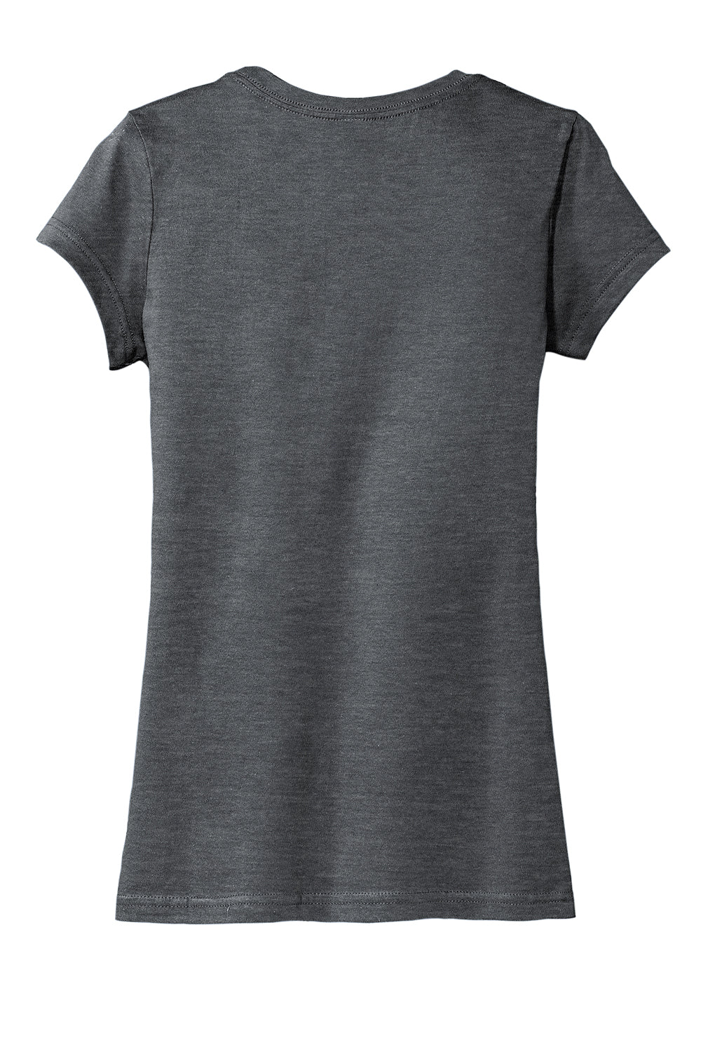 District DT6001 Womens Very Important Short Sleeve Crewneck T-Shirt Heather Charcoal Grey Flat Back
