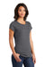 District DT6001 Womens Very Important Short Sleeve Crewneck T-Shirt Heather Charcoal Grey Model 3q