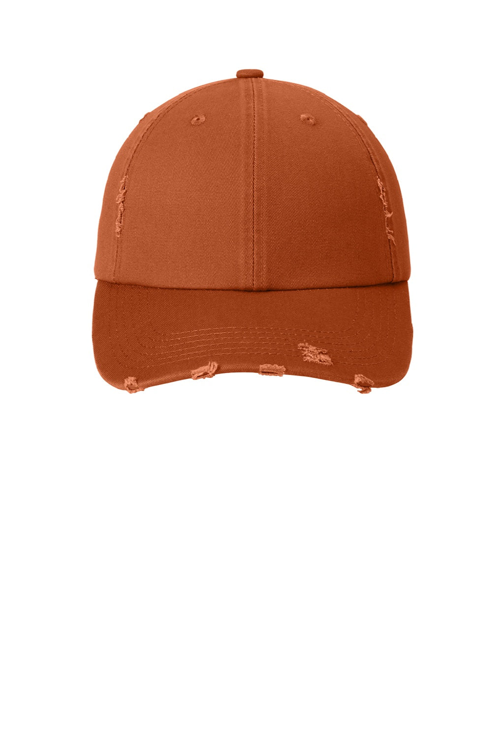 District Hats DT600 Mens Adjustable Hat Burnt Orange Flat Front
