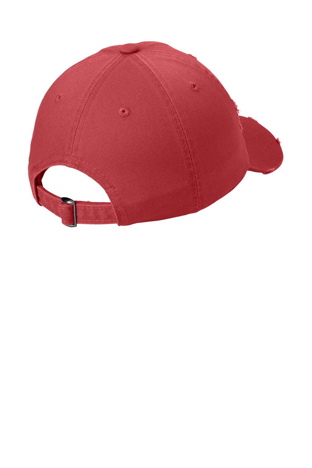 District Hats DT600 Mens Adjustable Hat Dashing Red Flat Back