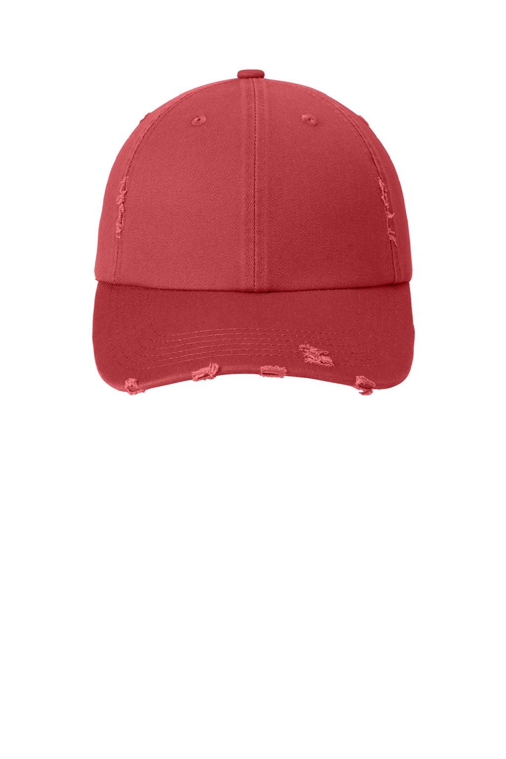 District Hats DT600 Mens Adjustable Hat Dashing Red Flat Front