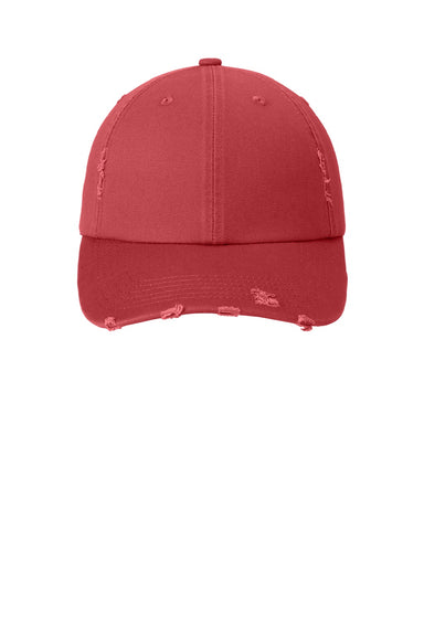 District Hats DT600 Mens Adjustable Hat Dashing Red Flat Front