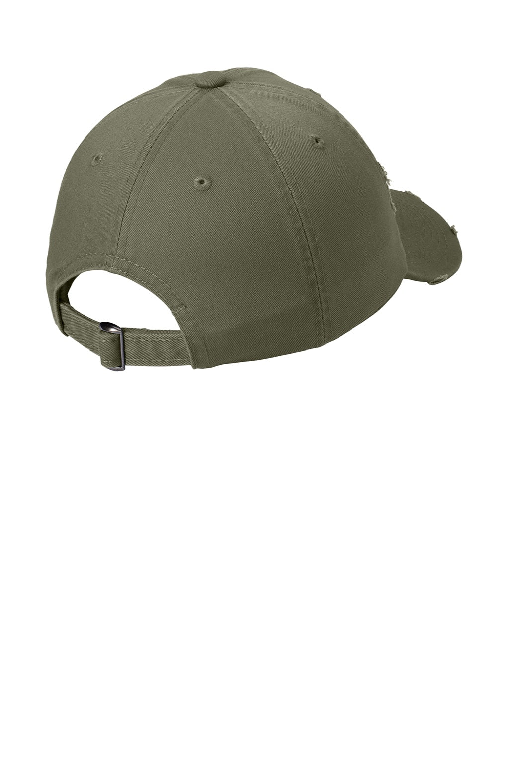 District Hats DT600 Mens Adjustable Hat Light Olive Flat Back