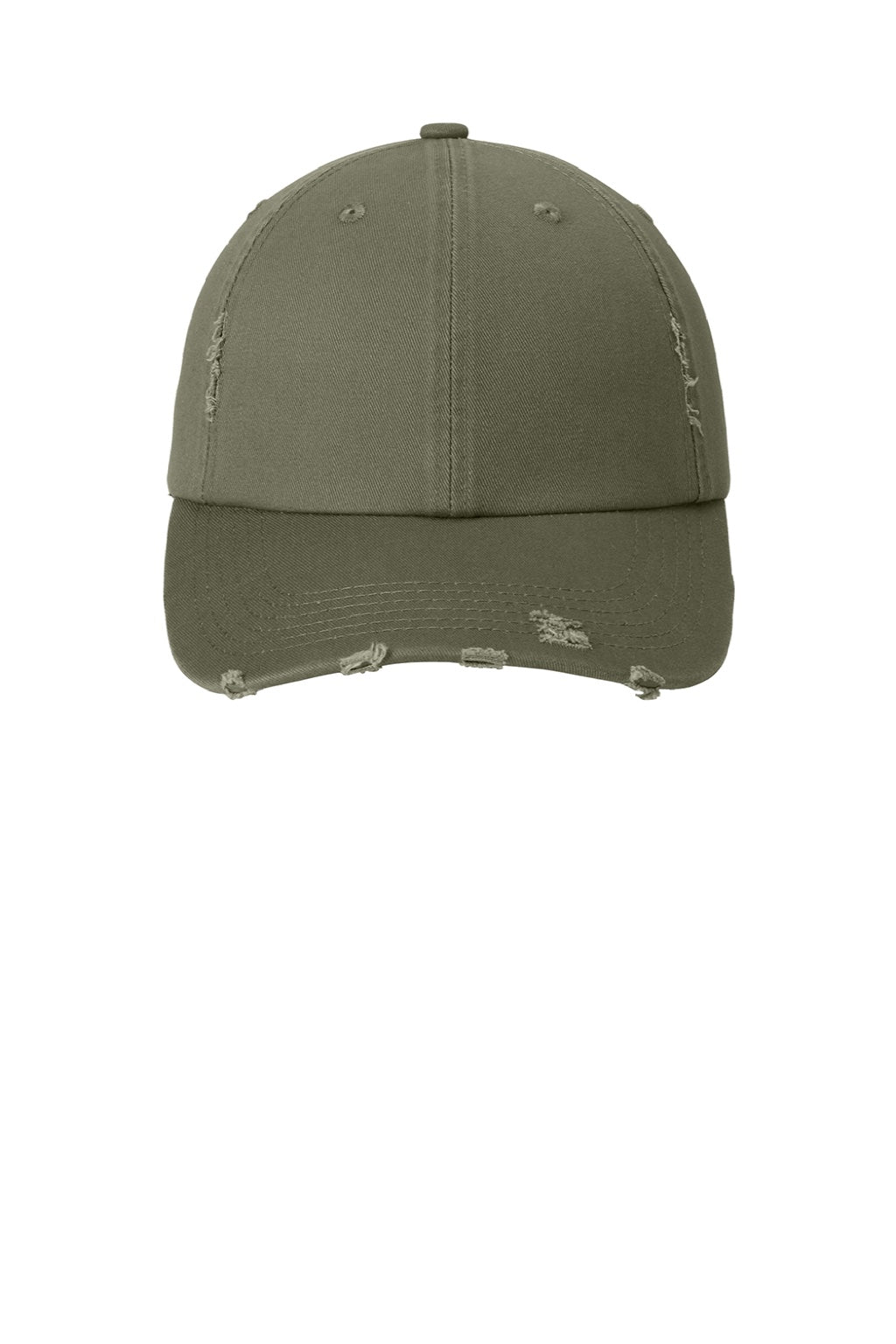 District Hats DT600 Mens Adjustable Hat Light Olive Flat Front