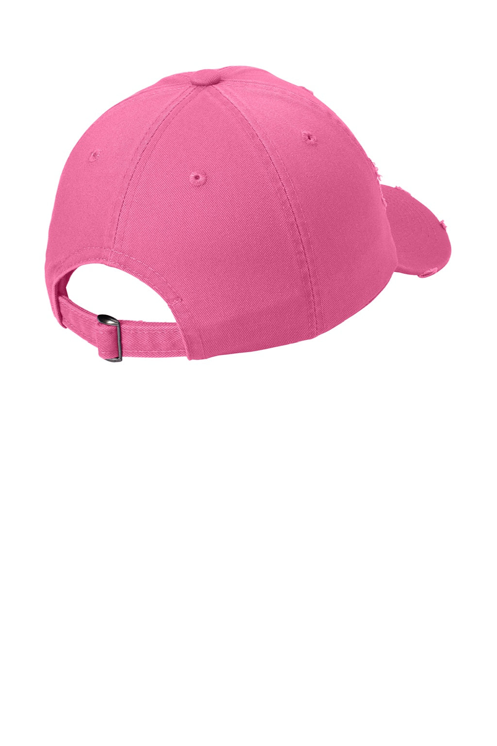 District Hats DT600 Mens Adjustable Hat True Pink Flat Back