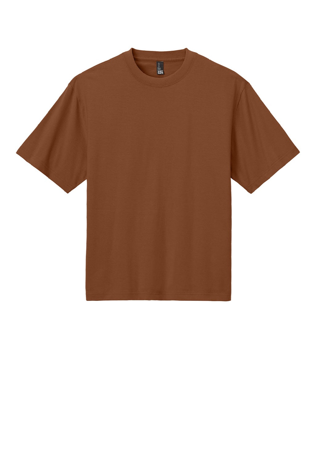 District DT6065 Mens Very Important Short Sleeve Crewneck T-Shirt Baked Clay Brown Flat Front