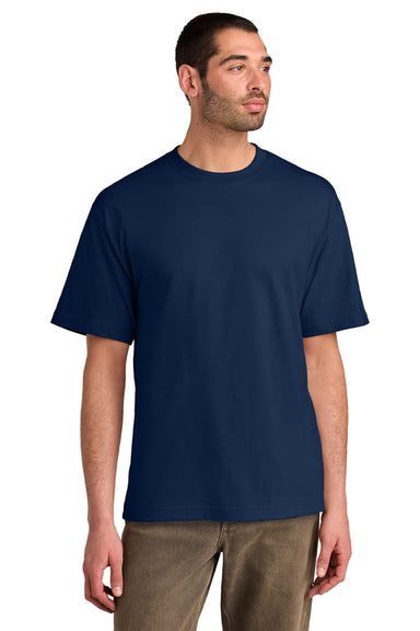 District DT6065 Mens Very Important Short Sleeve Crewneck T-Shirt Dark Royal Blue Model Front