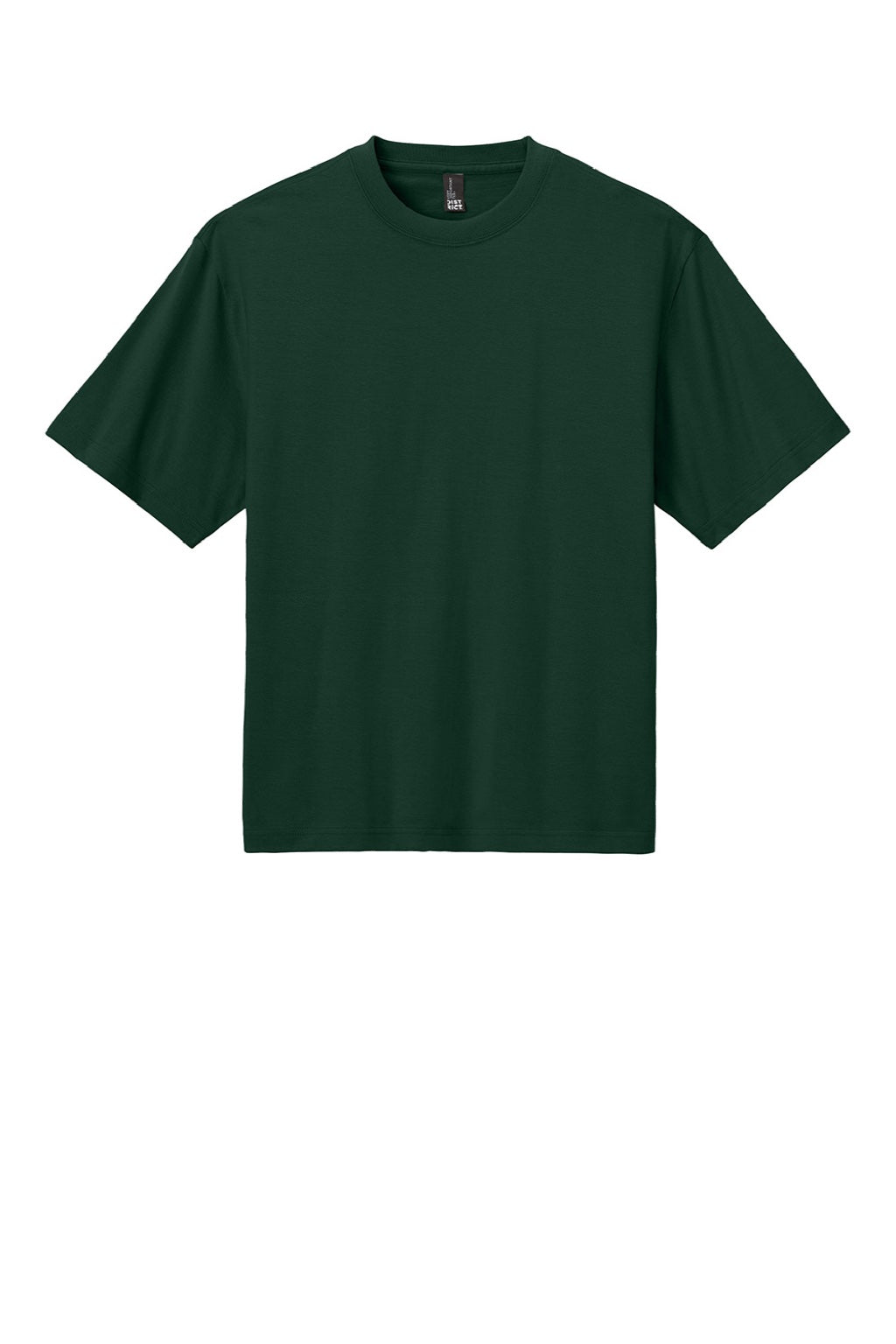 District DT6065 Mens Very Important Short Sleeve Crewneck T-Shirt Forest Green Flat Front