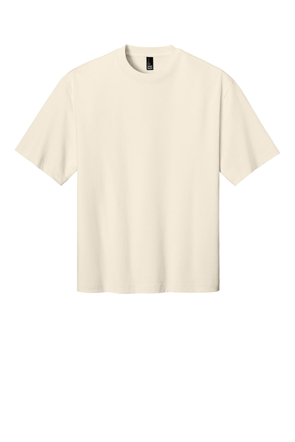 District DT6065 Mens Very Important Short Sleeve Crewneck T-Shirt Griege Flat Front