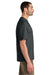 District DT6065 Mens Very Important Short Sleeve Crewneck T-Shirt Heather Charcoal Grey Model Side