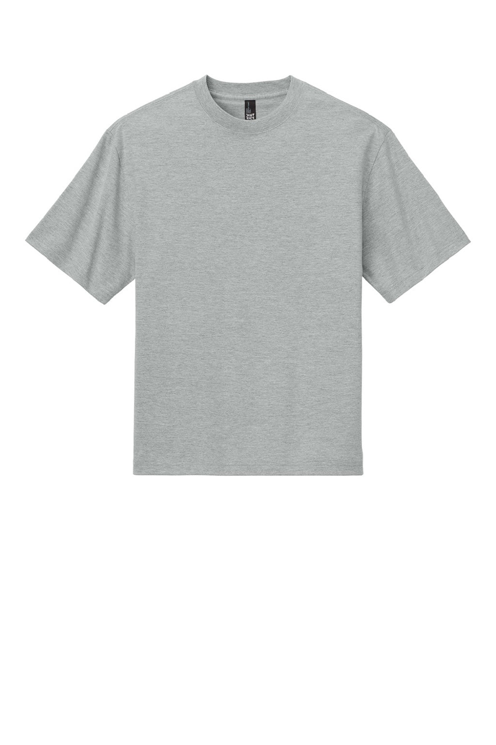 District DT6065 Mens Very Important Short Sleeve Crewneck T-Shirt Heather Light Grey Flat Front