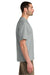 District DT6065 Mens Very Important Short Sleeve Crewneck T-Shirt Heather Light Grey Model Side