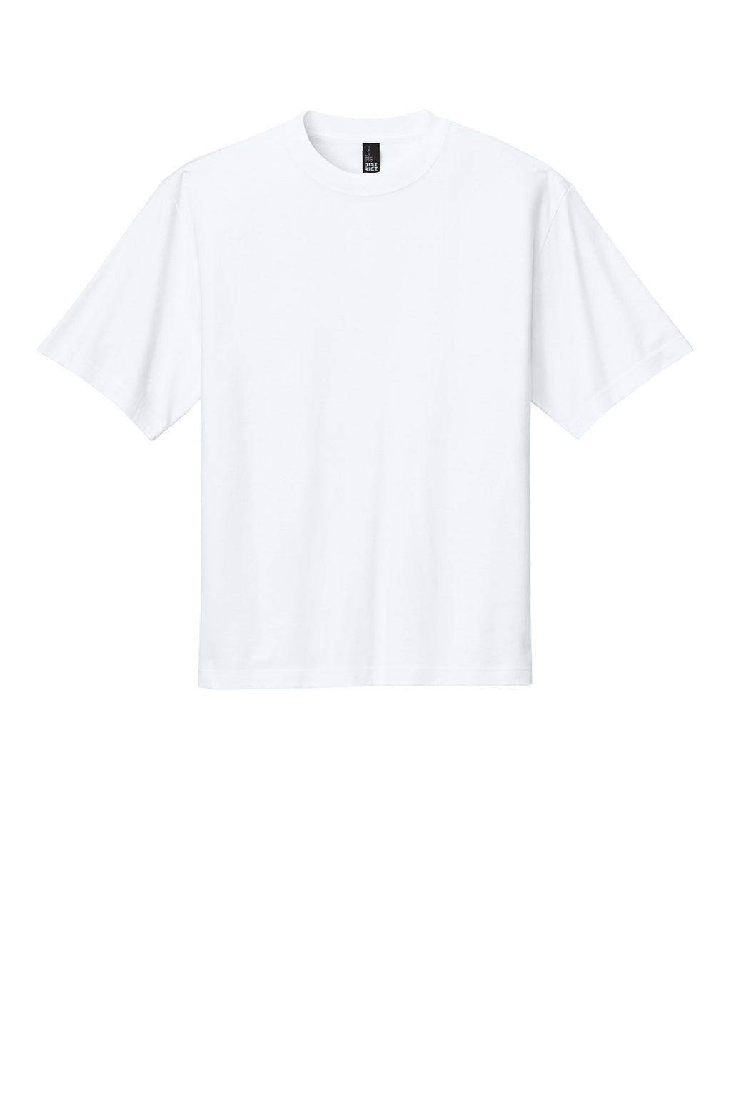 District DT6065 Mens Very Important Short Sleeve Crewneck T-Shirt White Flat Front