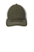 District Hats DT607 Mens Adjustable Hat Army Green/White Flat Front