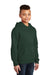 District DT6100Y Youth Very Important Fleece Hooded Sweatshirt Hoodie w/ Pouch Pocket Forest Green Model 3q