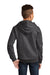 District DT6100Y Youth Very Important Fleece Hooded Sweatshirt Hoodie w/ Pouch Pocket Heather Charcoal Grey Model Back