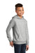 District DT6100Y Youth Very Important Fleece Hooded Sweatshirt Hoodie w/ Pouch Pocket Heather Light Grey Model 3q