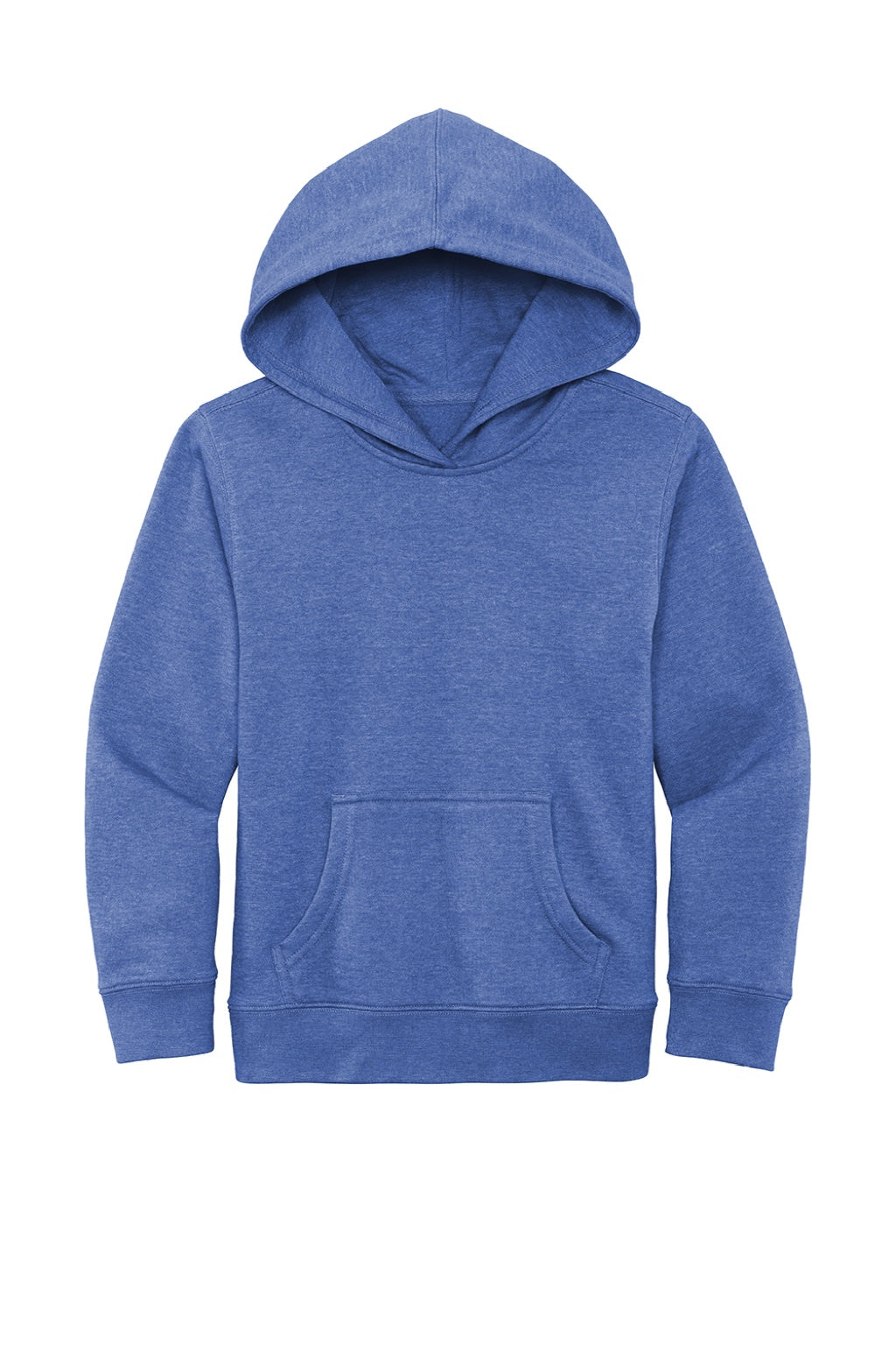 District DT6100Y Youth Very Important Fleece Hooded Sweatshirt Hoodie w/ Pouch Pocket Royal Blue Frost Flat Front