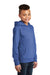 District DT6100Y Youth Very Important Fleece Hooded Sweatshirt Hoodie w/ Pouch Pocket Royal Blue Frost Model 3q