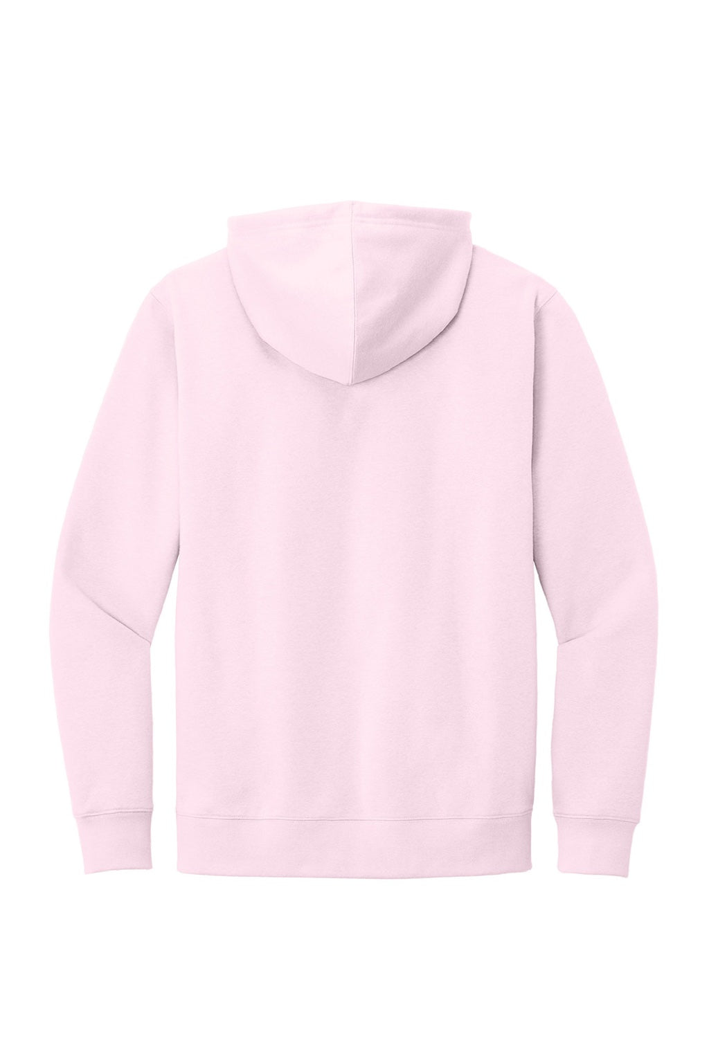 District DT6100 Mens Very Important Fleece Hooded Sweatshirt Hoodie w/ Pouch Pocket Carnation Pink Flat Back