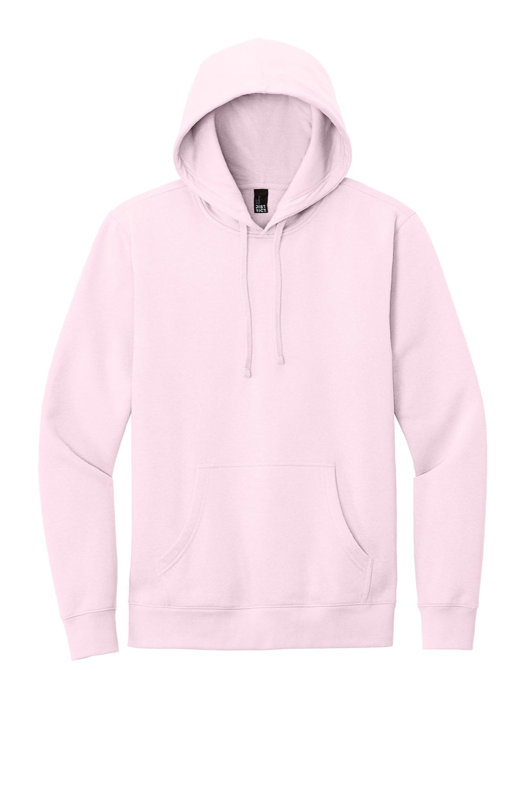 District DT6100 Mens Very Important Fleece Hooded Sweatshirt Hoodie w/ Pouch Pocket Carnation Pink Flat Front