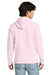 District DT6100 Mens Very Important Fleece Hooded Sweatshirt Hoodie w/ Pouch Pocket Carnation Pink Model Back