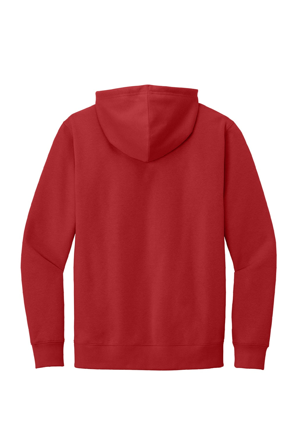 District DT6100 Mens Very Important Fleece Hooded Sweatshirt Hoodie w/ Pouch Pocket Classic Red Flat Back