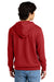 District DT6100 Mens Very Important Fleece Hooded Sweatshirt Hoodie w/ Pouch Pocket Classic Red Model Back