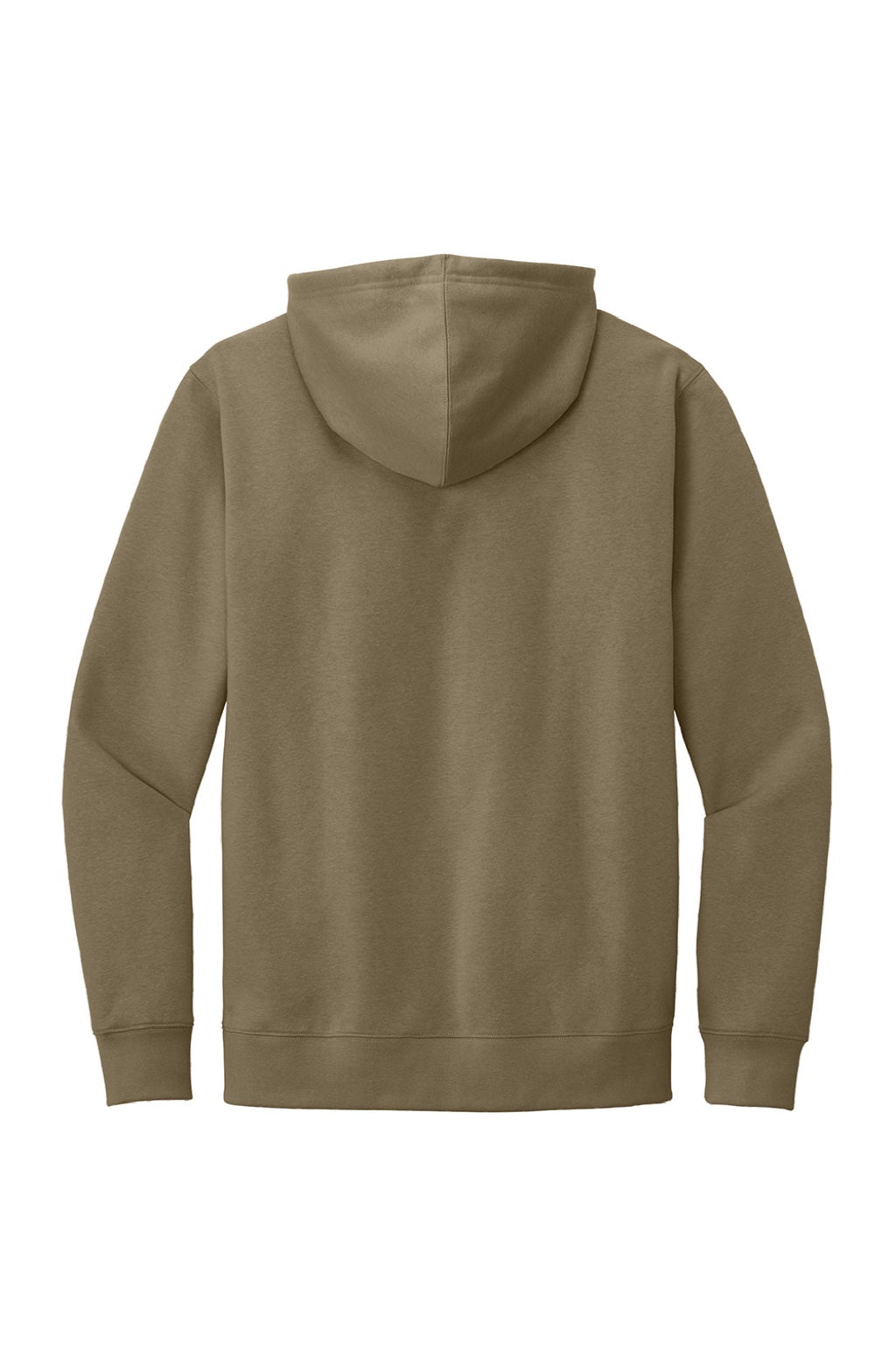 District DT6100 Mens Very Important Fleece Hooded Sweatshirt Hoodie w/ Pouch Pocket Coyote Brown Flat Back