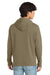 District DT6100 Mens Very Important Fleece Hooded Sweatshirt Hoodie w/ Pouch Pocket Coyote Brown Model Back