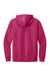 District DT6100 Mens Very Important Fleece Hooded Sweatshirt Hoodie w/ Pouch Pocket Dark Fuchsia Pink Flat Back