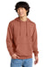 District DT6100 Mens Very Important Fleece Hooded Sweatshirt Hoodie w/ Pouch Pocket Desert Rose Model Front