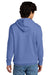 District DT6100 Mens Very Important Fleece Hooded Sweatshirt Hoodie w/ Pouch Pocket Electric Purple Model Back
