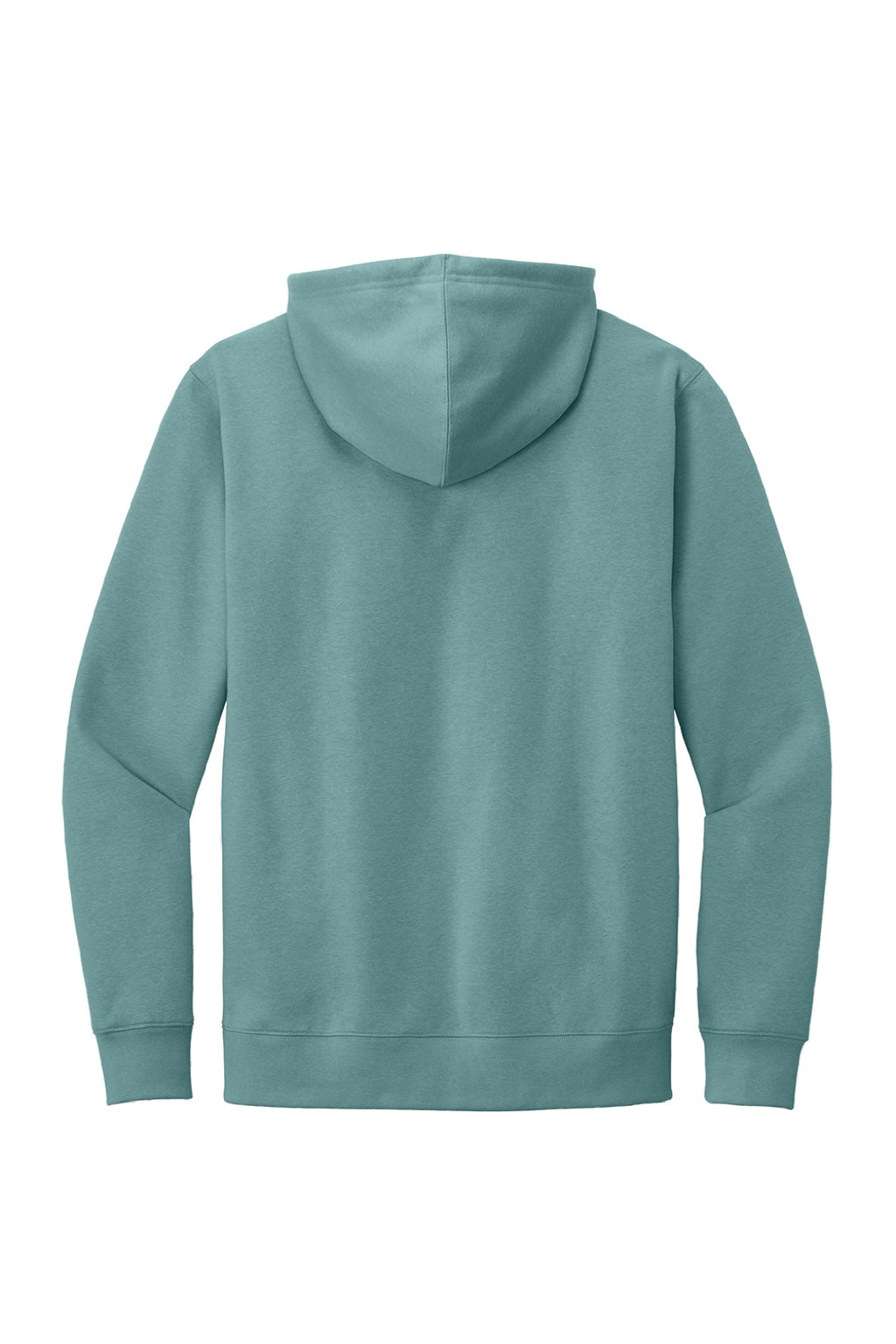 District DT6100 Mens Very Important Fleece Hooded Sweatshirt Hoodie w/ Pouch Pocket Eucalyptus Blue Flat Back