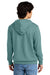 District DT6100 Mens Very Important Fleece Hooded Sweatshirt Hoodie w/ Pouch Pocket Eucalyptus Blue Model Back