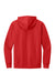 District DT6100 Mens Very Important Fleece Hooded Sweatshirt Hoodie w/ Pouch Pocket Fiery Red Flat Back