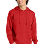District Mens Very Important Fleece Hooded Sweatshirt Hoodie w/ Pouch Pocket - Fiery Red