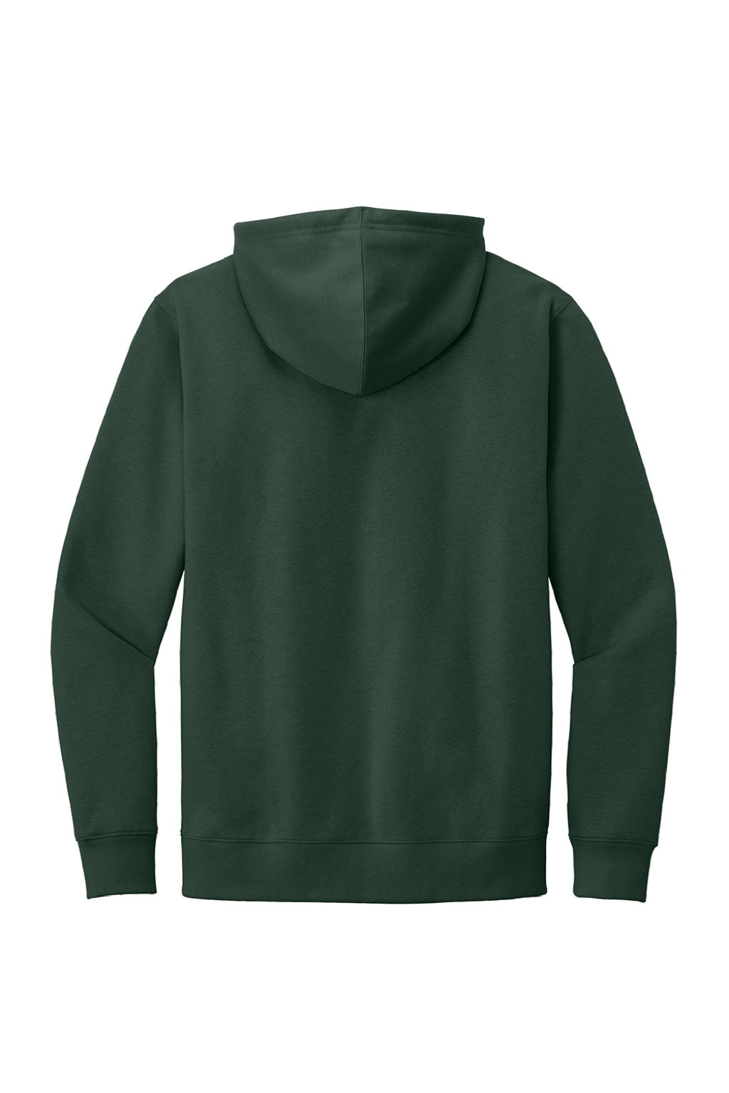 District DT6100 Mens Very Important Fleece Hooded Sweatshirt Hoodie w/ Pouch Pocket Forest Green Flat Back