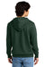 District DT6100 Mens Very Important Fleece Hooded Sweatshirt Hoodie w/ Pouch Pocket Forest Green Model Back