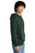 District DT6100 Mens Very Important Fleece Hooded Sweatshirt Hoodie w/ Pouch Pocket Forest Green Model Side