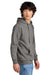 District DT6100 Mens Very Important Fleece Hooded Sweatshirt Hoodie w/ Pouch Pocket Grey Frost Model Side