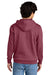 District DT6100 Mens Very Important Fleece Hooded Sweatshirt Hoodie w/ Pouch Pocket Heather Cardinal Red Model Back