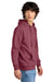 District DT6100 Mens Very Important Fleece Hooded Sweatshirt Hoodie w/ Pouch Pocket Heather Cardinal Red Model Side