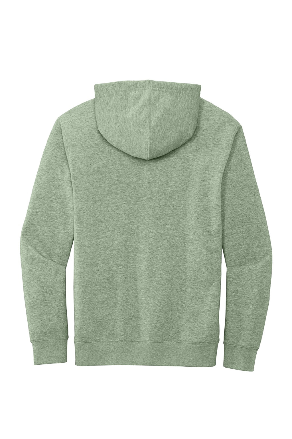 District DT6100 Mens Very Important Fleece Hooded Sweatshirt Hoodie w/ Pouch Pocket Heather Dusty Sage Flat Back