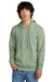 District DT6100 Mens Very Important Fleece Hooded Sweatshirt Hoodie w/ Pouch Pocket Heather Dusty Sage Model Front
