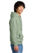 District DT6100 Mens Very Important Fleece Hooded Sweatshirt Hoodie w/ Pouch Pocket Heather Dusty Sage Model Side