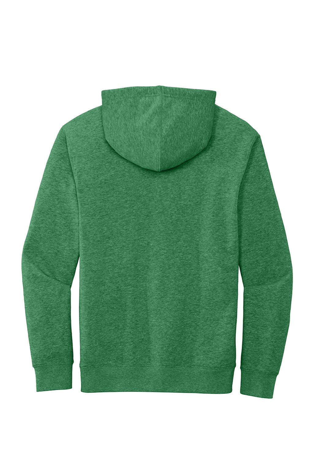 District DT6100 Mens Very Important Fleece Hooded Sweatshirt Hoodie w/ Pouch Pocket Heather Kelly Green Flat Back